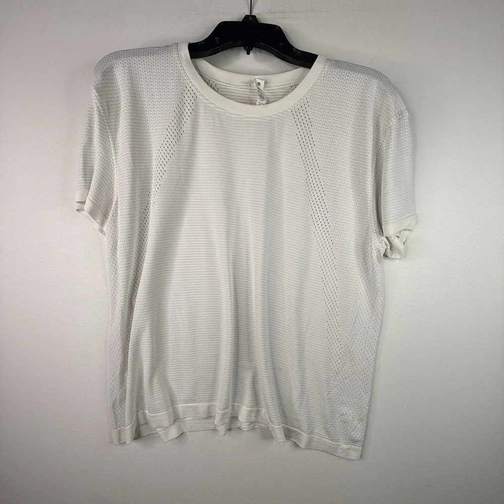 lululemon Women's Short Sleeve Crew Neck White 14